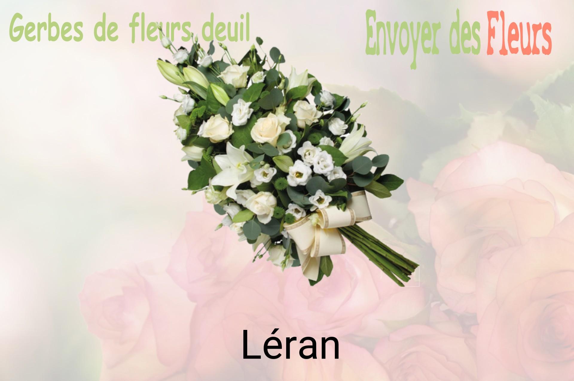 Gerbe de fleurs de deuil livrée à Léran